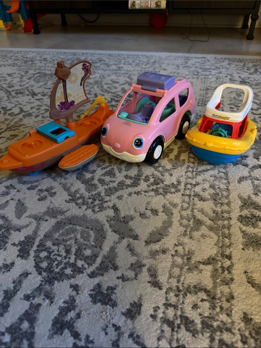 Fisher-Price Little People Car and Boat Lot